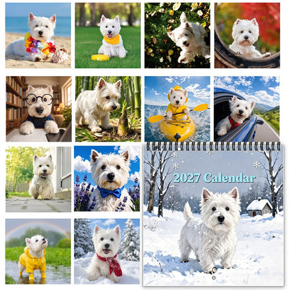 🐶 2027 West Highland White Terrier Calendar – 12 Months of Charming Dog Portraits & Happy Moments