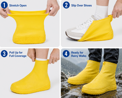 Stop Soaked Sneakers! Heavy-Duty Rain Shoe Covers – Anti-Slip & Fold Into Your Bag 🌧️