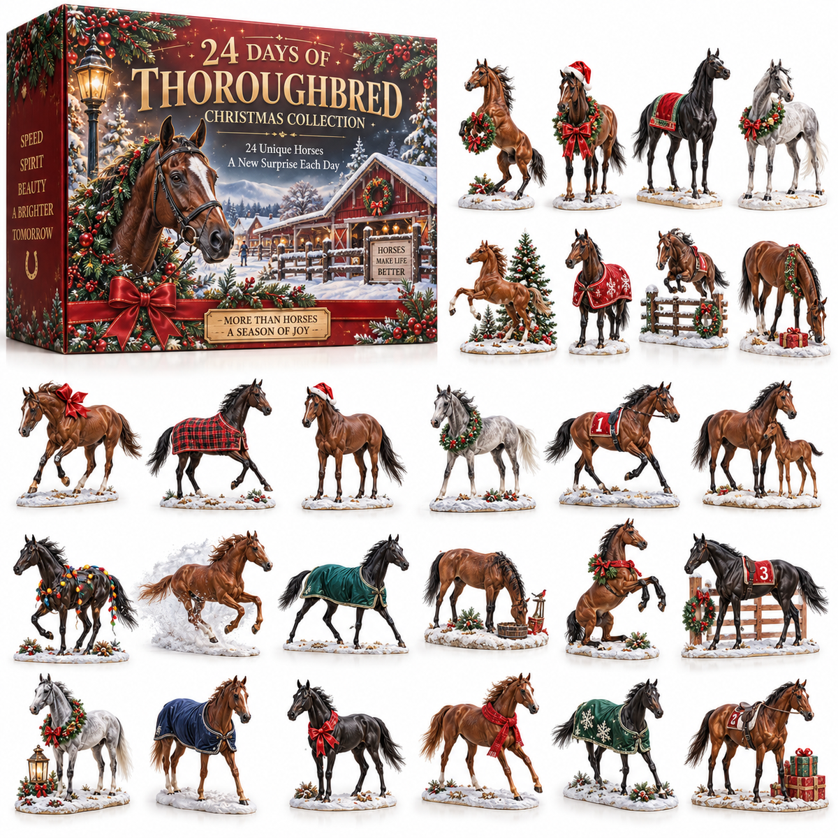 24 Days of Thoroughbred Spirit – A Christmas Collection of Speed & Grace 🐎