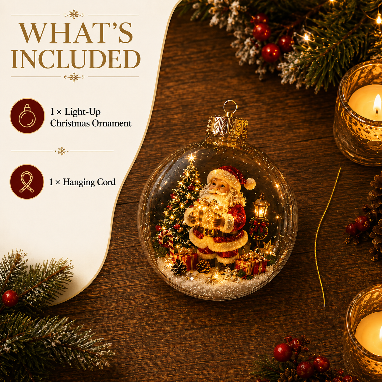 🔥Limited time 50% OFF -✨✨🎄 Glowing Christmas Story Ornament – Light-Up Mini Holiday Scene
