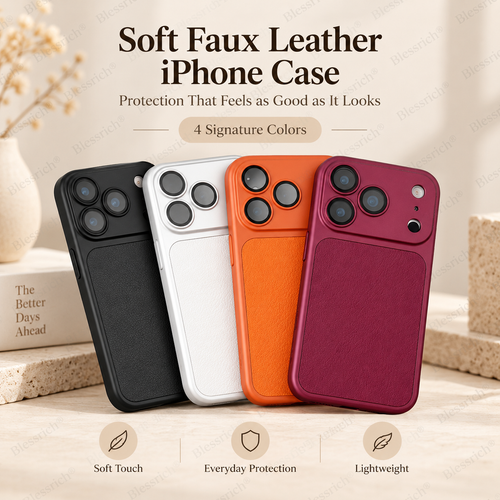 📢📢50% OFF !! ⏰ New iPhone 18-Inspired Colors! Luxe Soft Faux Leather Case 💎 | Premium Touch ✨ | Trending Now 🔥 | Limited Stock ⏰
