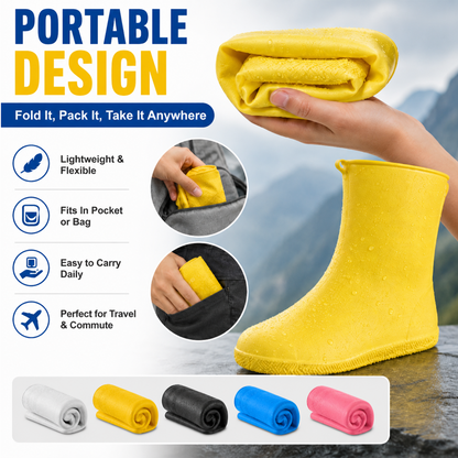 Stop Soaked Sneakers! Heavy-Duty Rain Shoe Covers – Anti-Slip & Fold Into Your Bag 🌧️
