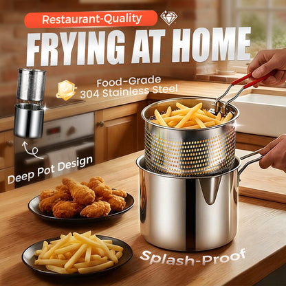 🔥LAST DAY SALE 49% OFF🎁410 Stainless Steel Multifuntional Fryer