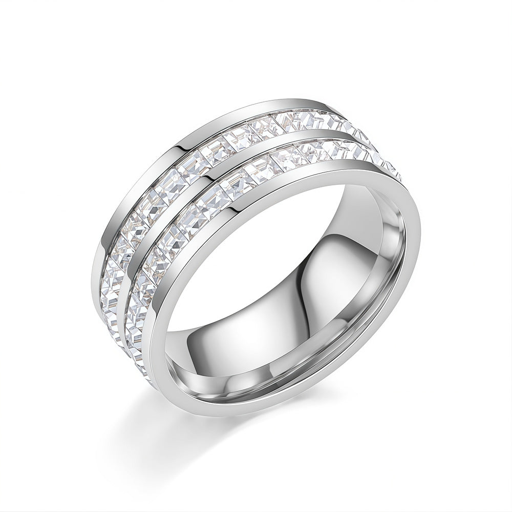 💍Rotating Crystal Ring, Relieves Anxiety, Symbolizes Vows & Luck, Waterproof & Fade-Resistant