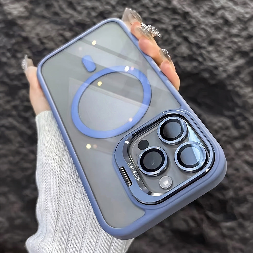 Magnetic Phone Case with Camera Protection & Built-In Stand