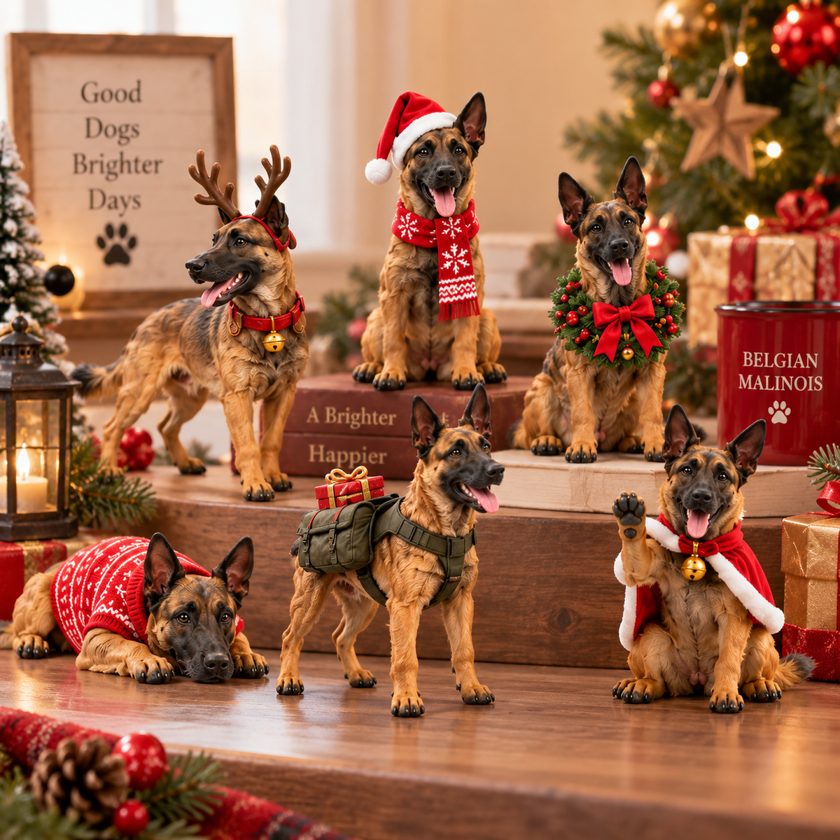 🔥Last Day 50% OFF🎁📆24 Days of Belgian Malinois Joy — 24 Unique Collectible Figurines🎉