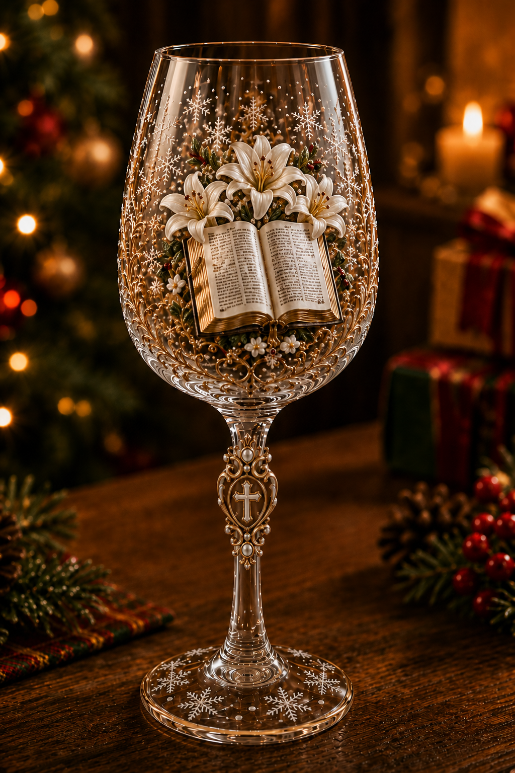 ✝️Faith & Grace 3D Christian Wine Glass Set – Meaningful Faith Gift✨🎁