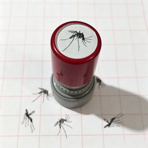 Prank Mosquito Pattern Self Inking Funny Stamp Toy Set