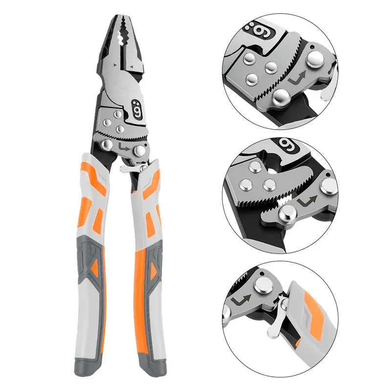 🔧 Self-Locking Ratchet Pliers – Secure Grip, Less Effort