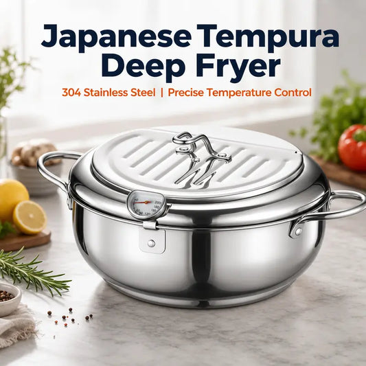 🔥 49% OFF 🍤 Japanese Tempura Deep Fryer – Crispy Results With Better Temperature Control