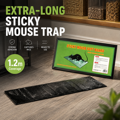 🐭 47' × 10.8' Extra-Large Sticky Mouse Trap – Catch More, Cover More!🛒