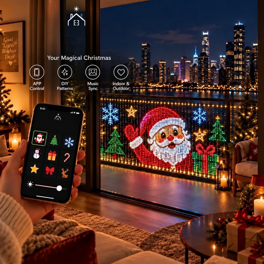 ✨ Save 54%+ FREE SHIPPING | Animated Christmas Curtain Lights – Turn Your Balcony Into a Holiday Show