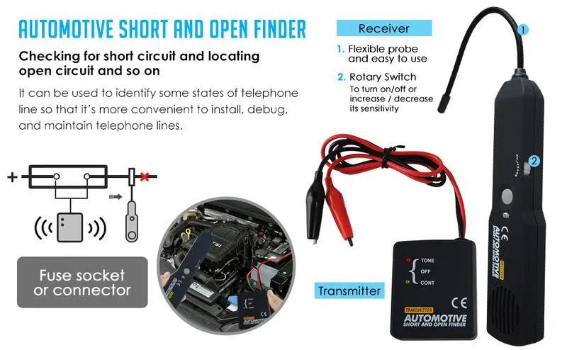 🔥✨Automotive Electrical Open&Short Finder Circuit Tester