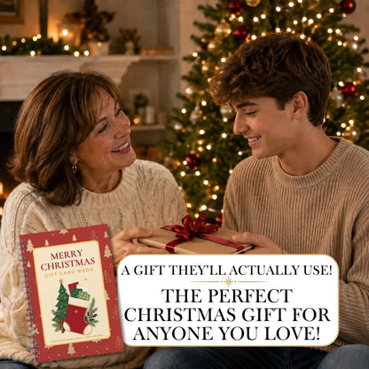 🎁🎅🏼 MERRY CHRISTMAS! GIFT CARD BOOK 📚 14 Themed Pages, Hardcover & Durability Line