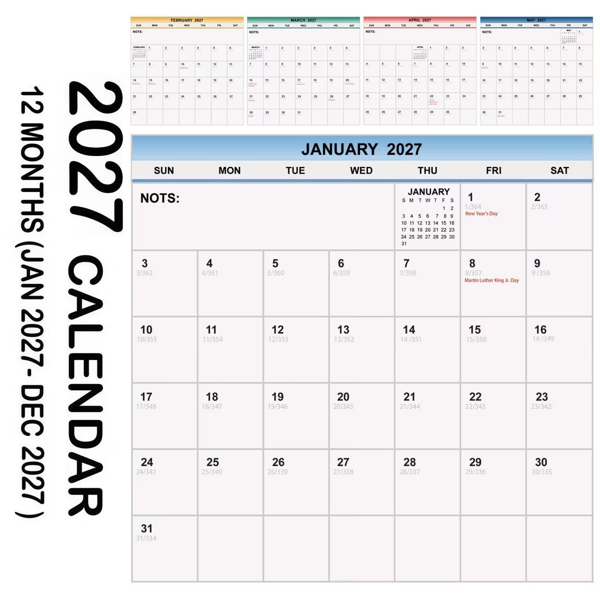 🐩 2027 CUTE POODLES CALENDAR