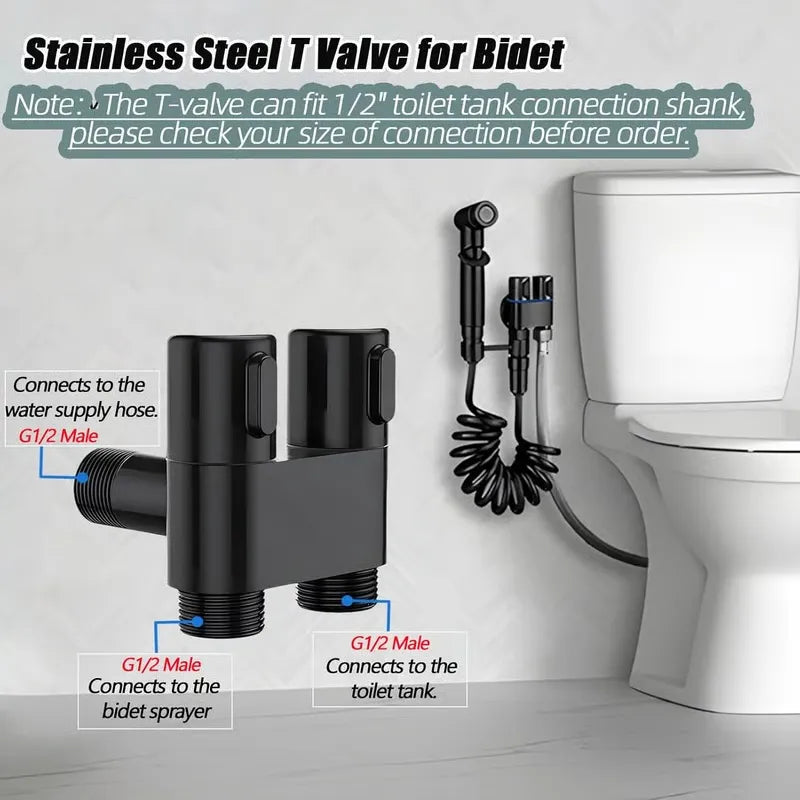 Free Shipping 🎉 1-In-2-Handheld Out Dual Control Valve Bidet Sprayer for Toilet
