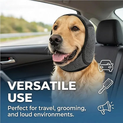 Calming Dog Ear Wrap | Noise-Reducing Ear Protection for Grooming, Bathing & Fireworks