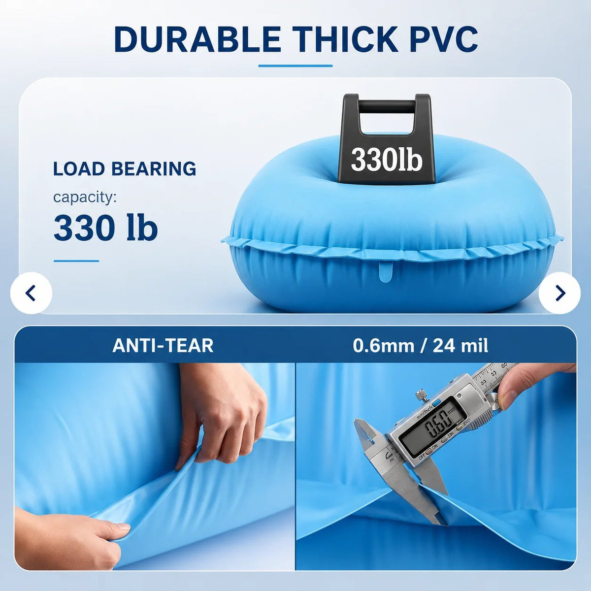 ☔Uirway Heavy‑Duty PVC Winter Pool Pillow for Above‑Ground Pools