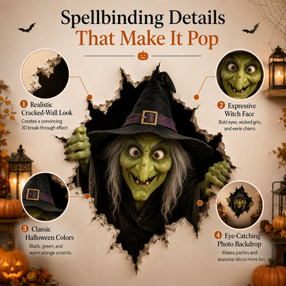 🦇Halloween Break-In 3D Wall Decals