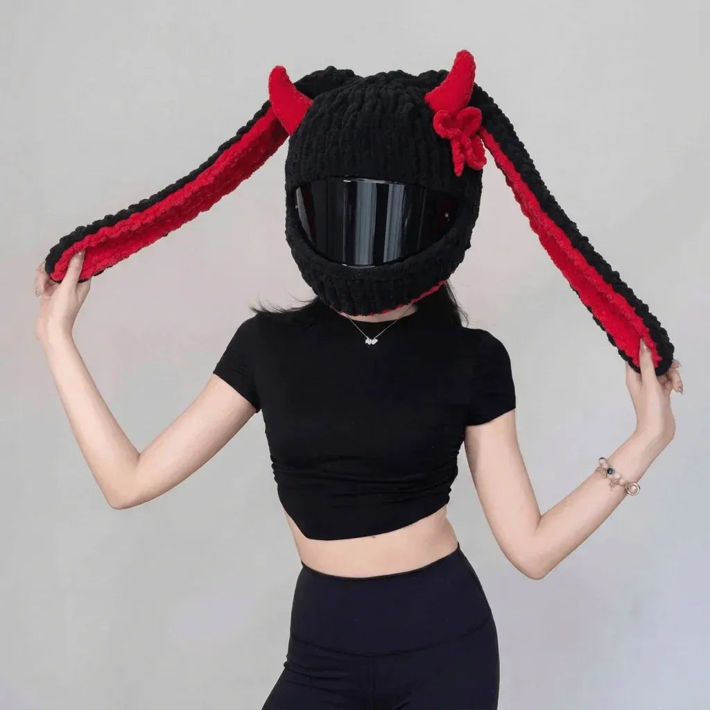 🏍Handmade Helmet Cover |Cute Knit Helmet Topper forMotorcycle & Bike Helmets