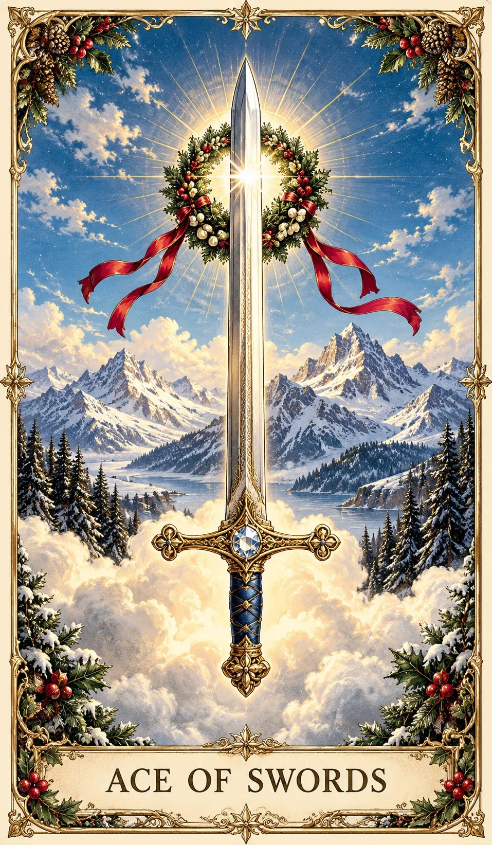 Last Day 49% OFF🎉-🔮 Yuletide Tarot Deck | 78 Festive Cards & A Guided 12-Day Holiday Ritual