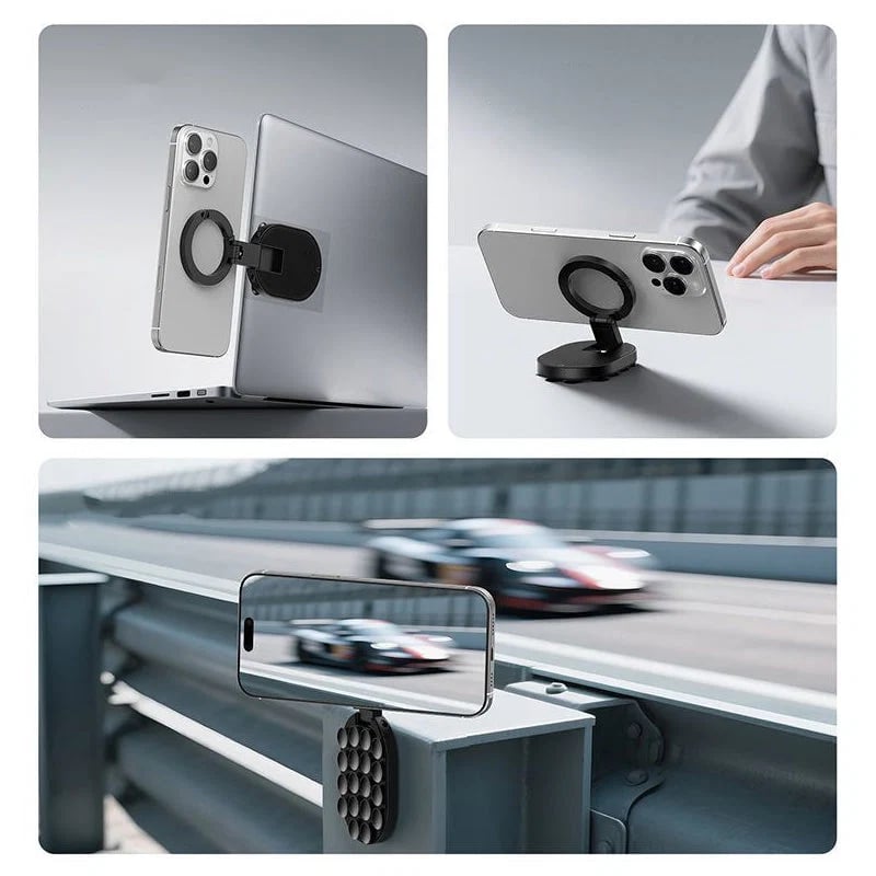 Multi-Function 3-in-1 Phone Stand with Magnetic & Suction Mount