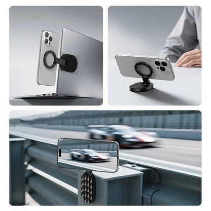 Multi-Function 3-in-1 Phone Stand with Magnetic & Suction Mount