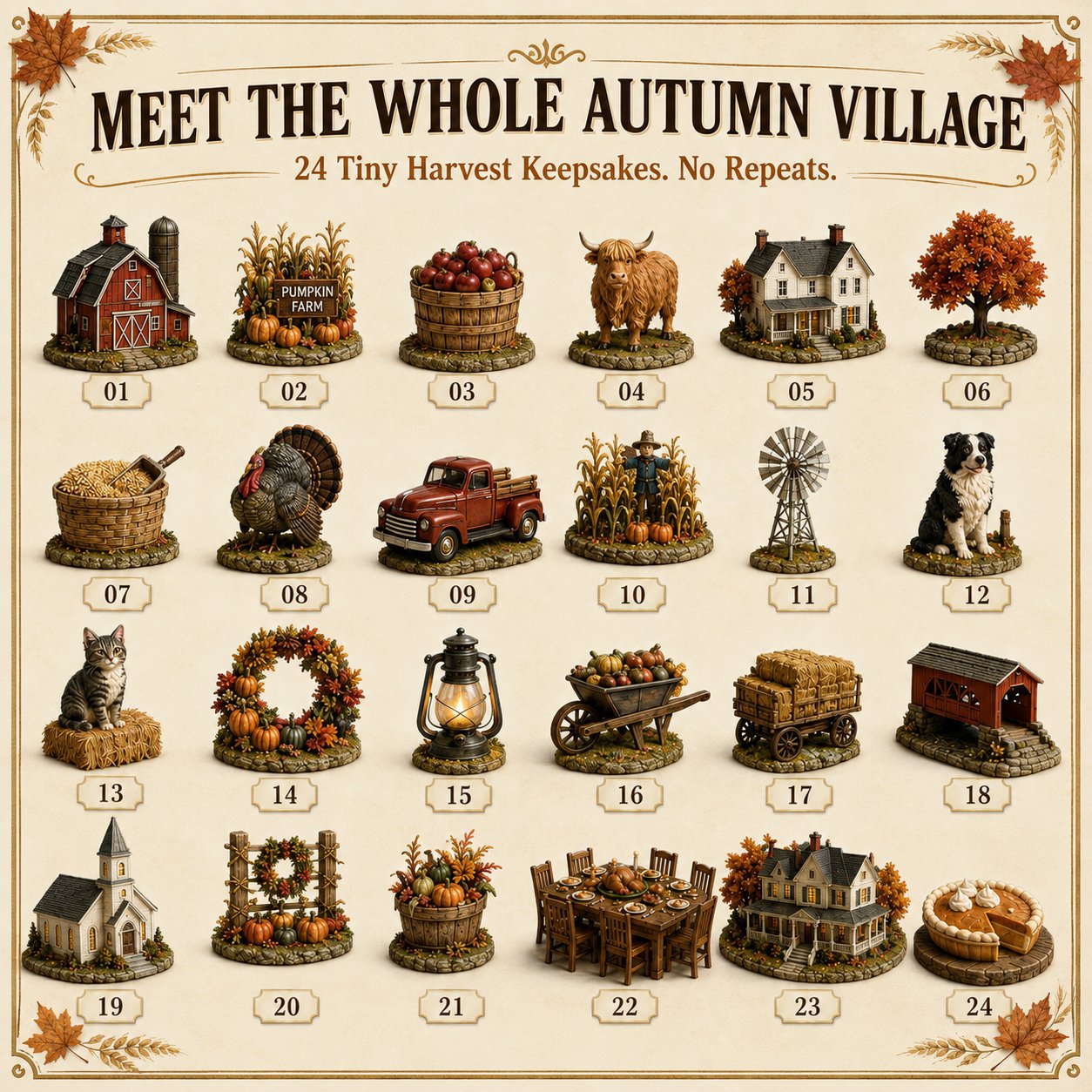 ⏳ Last Day 49% OFF – 🍂 Harvest Blessings Advent Calendar 2026 | 24 Unique Autumn Farm & Thanksgiving Collectibles in a Book-Style Countdown Box 🦃