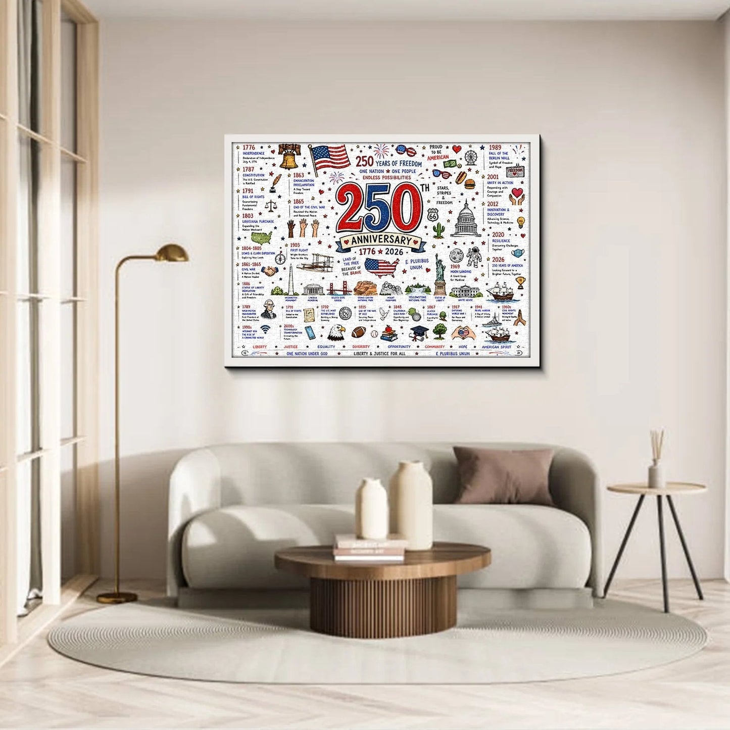 🧩 Patriotic America 250th Anniversary Jigsaw Puzzle – 1000 Pieces