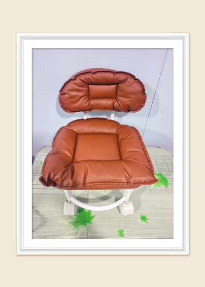 Rolling Low Stool with Backrest – Padded seat & silent casters – Perfect for workshops, garages or studios – comfortable and mobile 🛠️✨