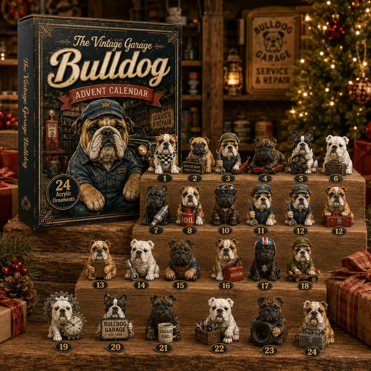 🔥🔧 Vintage Garage Bulldog Advent Calendar 2026 – 24 Days of Classic Bulldog Garage Surprises
