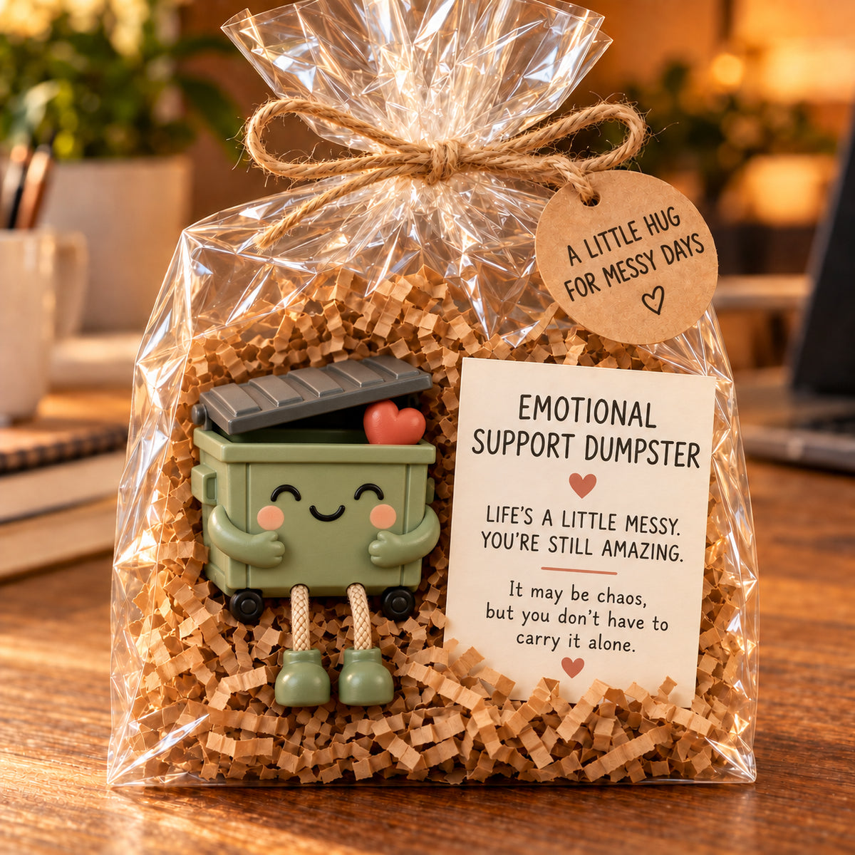 🔥LAST DAY 49% OFF - Emotional Support Desk Companions™ – Funny Coworker Gift with Encouraging Message Card
