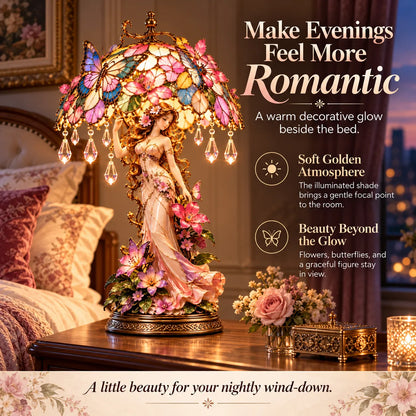 ⏳ Last Day 49% OFF – 🦋 Butterfly Blossom Fairy Light | Warm Floral Table Lamp with Crystal-Style Accents ✨
