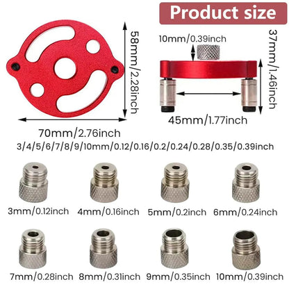 Self-Aligning Dowel Jig for Fast, Accurate Wood Joinery – Red 🔴
