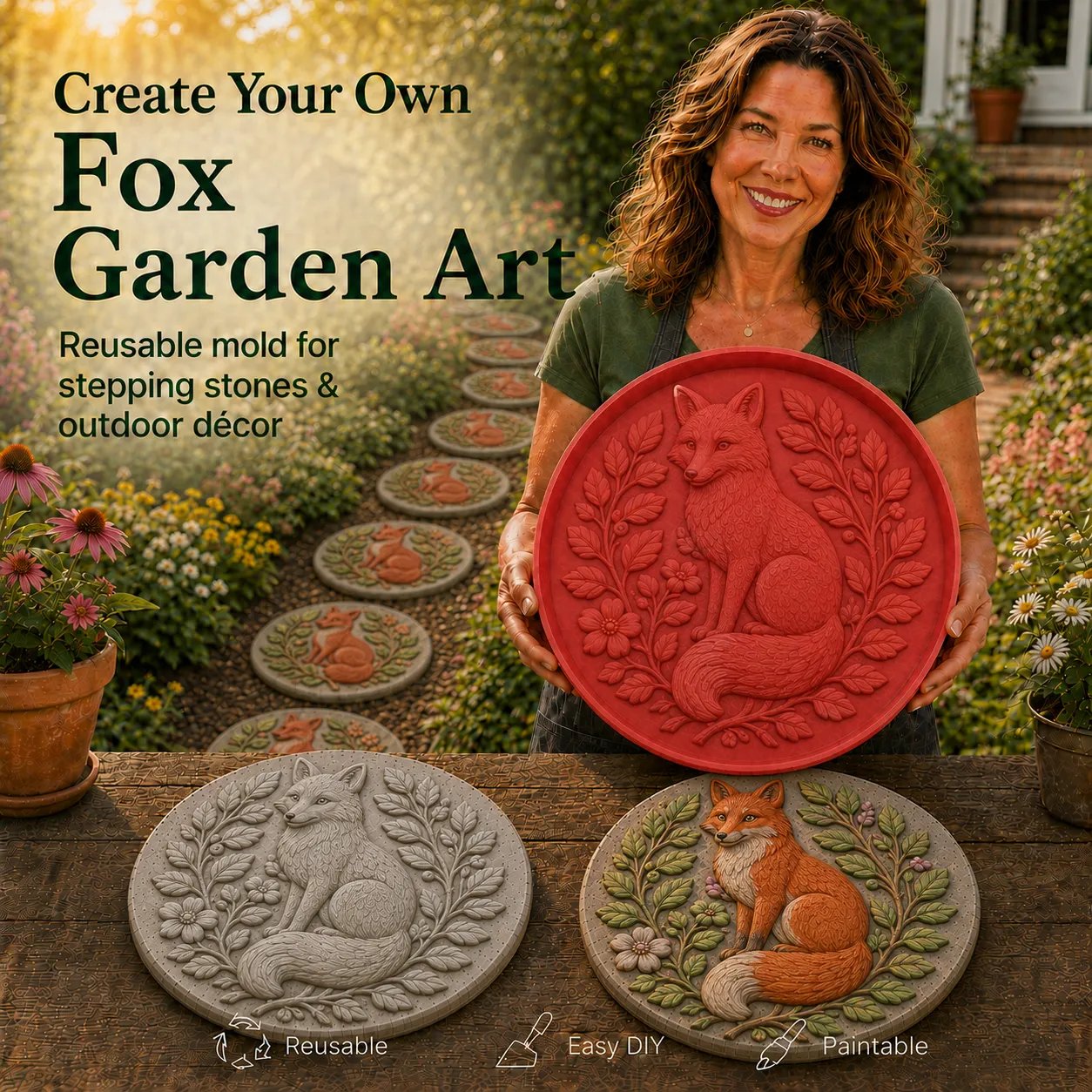 💥 LAST DAY 40% OFF - Reusable Animal-Themed Garden Art Mold – Bring Nature to Life in Your Garden (📦Buy 2 Free Shipping)
