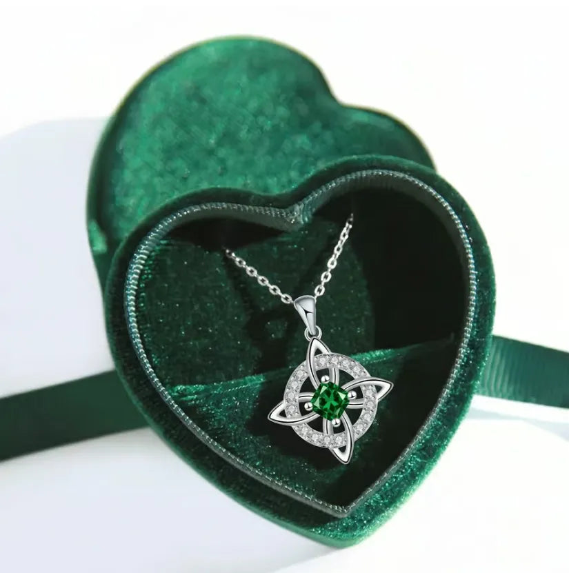 Mystical Birthstone Witches Knot Necklace – Natural Crystal🔮💞Protect Your Loved Ones