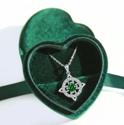 Mystical Birthstone Witches Knot Necklace – Natural Crystal🔮💞Protect Your Loved Ones