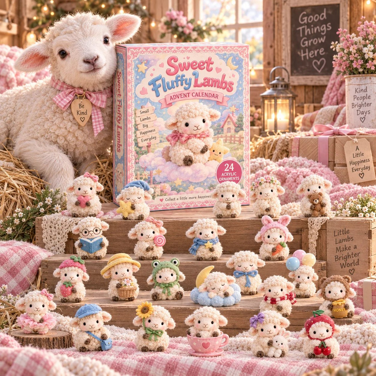 🔥HOT SALE🔥CHRISTMAS KICKOFF 49% OFF - Sweet Fluffy Lambs Advent Calendar 2026 - 24-Day Festive Countdown