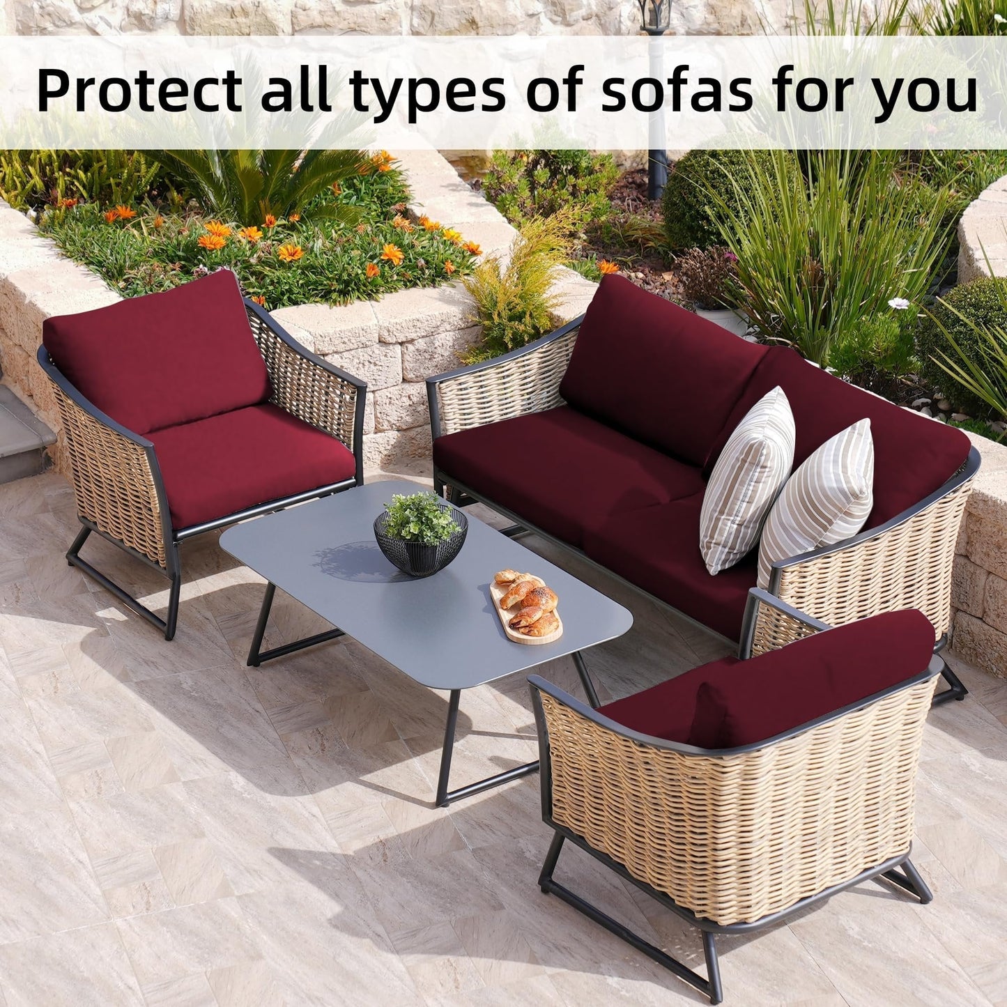 🪑 Stretch Sofa Cushion Covers Set (4 / 8 / 12 PCS)