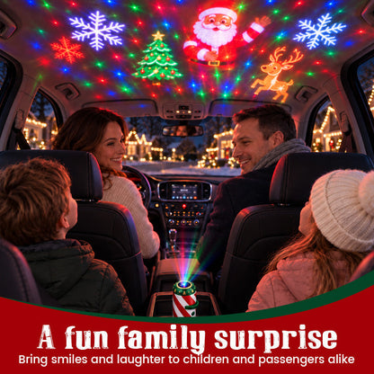 🎅 Christmas Car Projector Light ✨ Bring Holiday Magic on the Road
