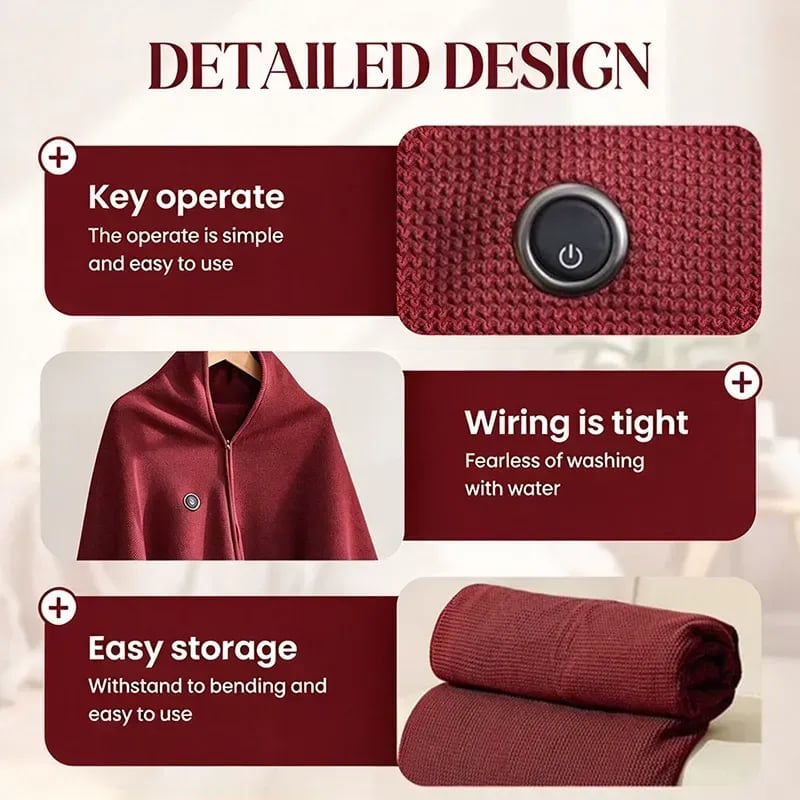 ❄️ LAST CHANCE 50% OFF Heated Wearable Blanket – Stay Warm at Your Desk Without Bulky Layers 🔥