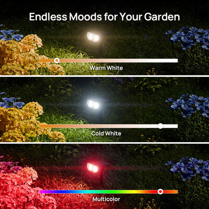 Linkind SL5C Smart Solar Spotlight - RGB & Tunable White Landscape Light