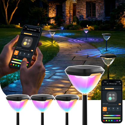 Linkind SL5C Smart Solar Spotlight - RGB & Tunable White Landscape Light