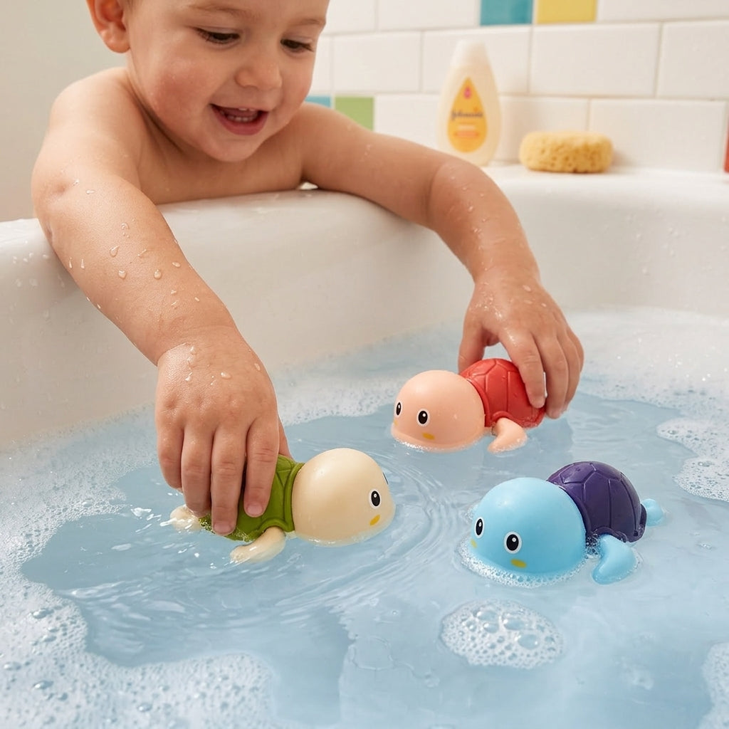 Swimming Baby Bath Toys, Water Pool Floating Wind Up Toys