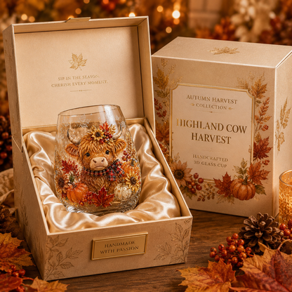 🍂Autumn Harvest 2D Glass Cup Gift Set – 6 Festive Designs