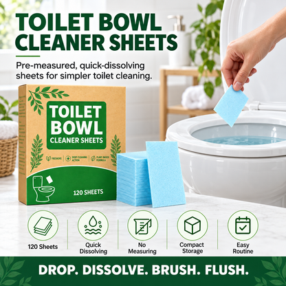 🚽✨ Quick-Dissolving Toilet Cleaning Sheets – Fresh, Easy & Effective Cleaning 💧