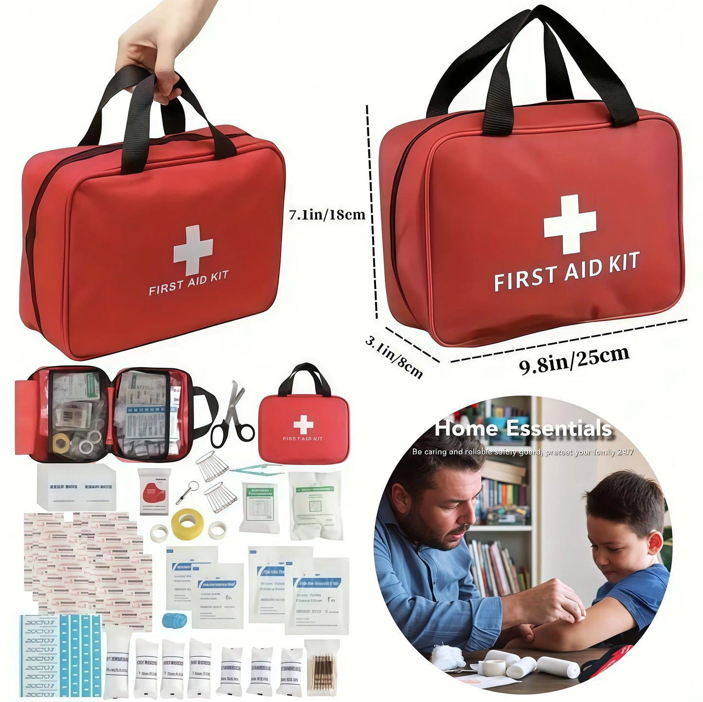 330 Piece Waterproof First Aid Kit for Emergencies