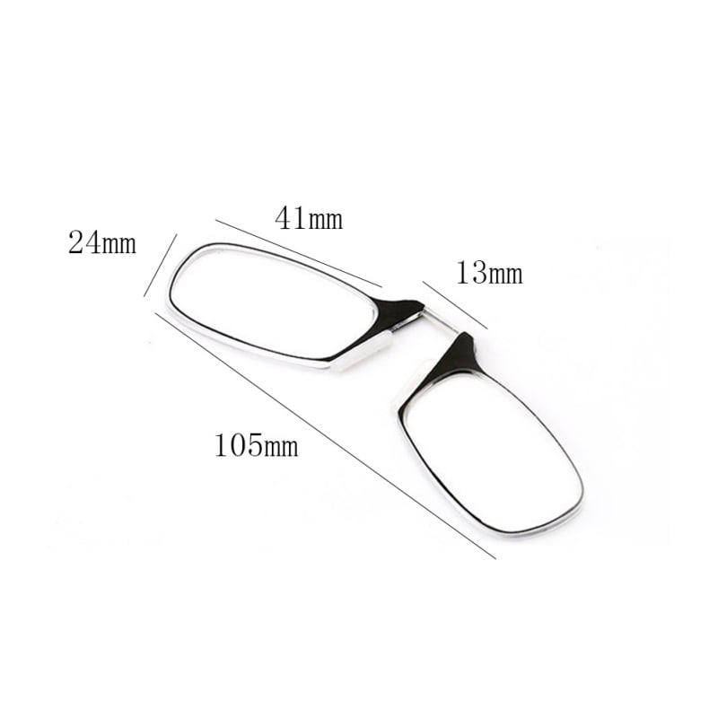 Retractable Nose-Clip Reading Glasses Keychain