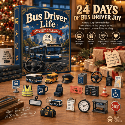 🚌 Driver’s Christmas Countdown | 24 Days of Bus-Themed Acrylic Surprises ✨