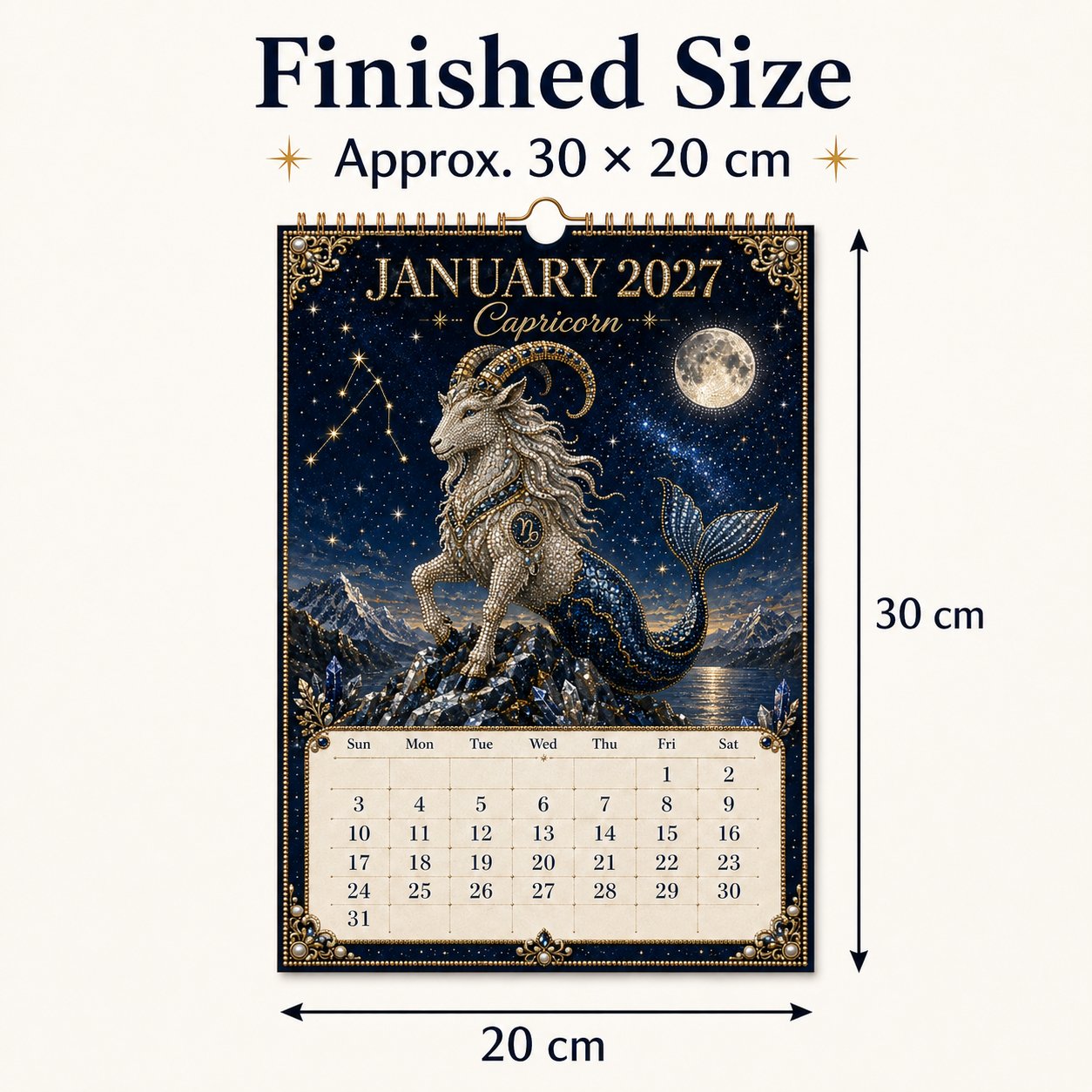 ⏳ Last Day 49% OFF – 🌙 Beginner-Friendly 2027 Twelve Zodiac Bead Art Calendar Kit | Complete Kit with Zodiac Design Base, Decorative Beads & Step-by-Step Guide Included 💕